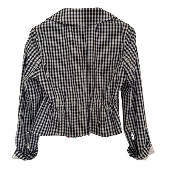 J. Crew Black and White Checkered Motto Jacket - Picture 8 of 9